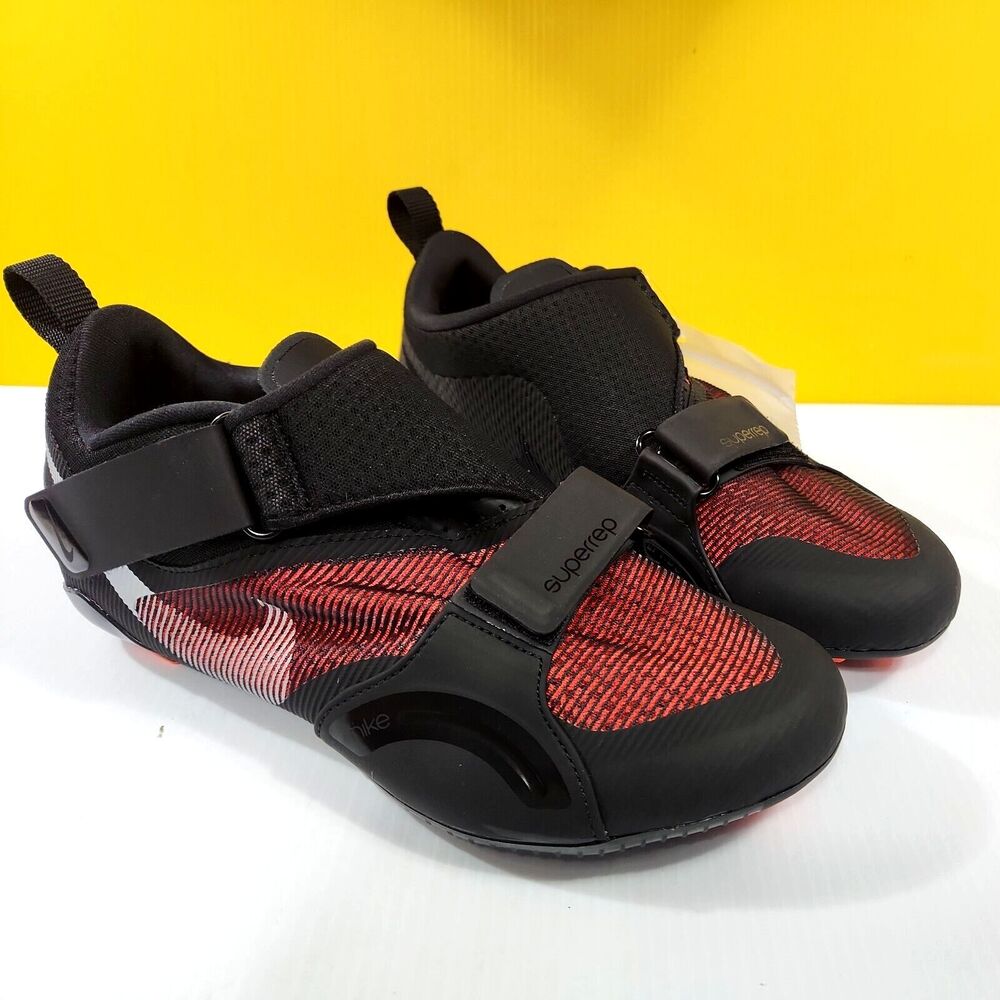 Nike Superrep Cycle Men SZ. 9.5 Bike Riding Shoe Black Orange Athletic Sneaker